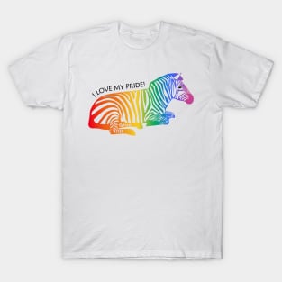 I love my pride - zebra T-Shirt